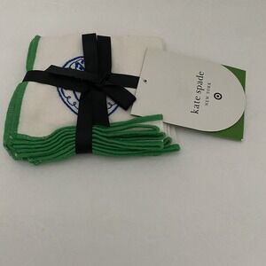 KATE SPADE X TARGET Embroidered Cocktail Napkins Set Of 4 Cream New LAST ONE